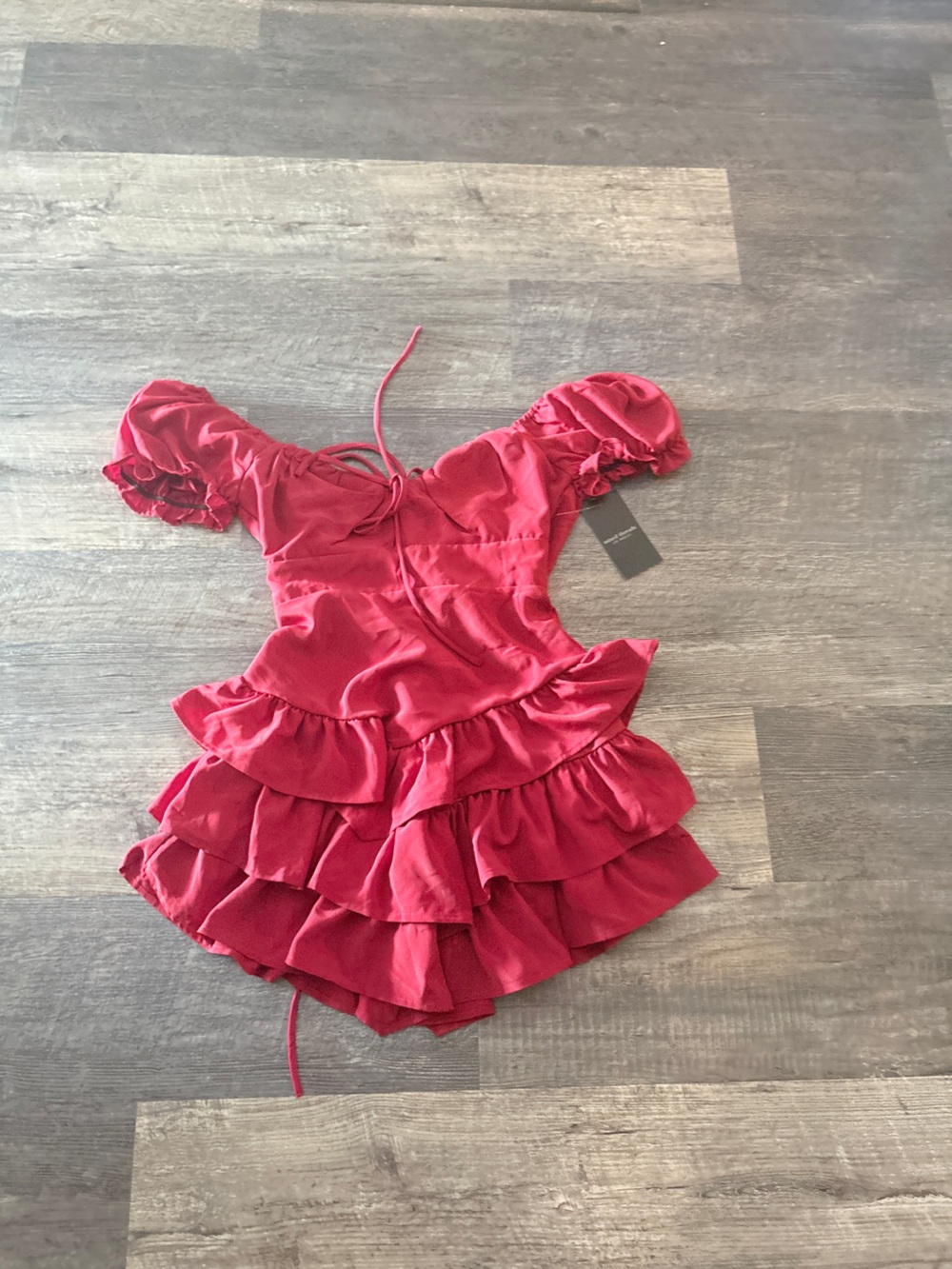 Red Ruffle Dress